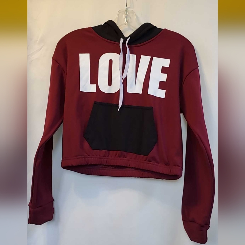 Love Brand Maroon and Black Hoodie